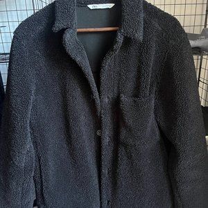 Zara Black Button Up Jacket Mens